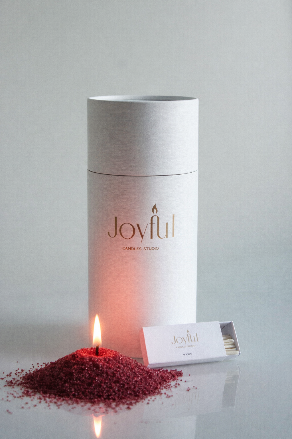 Pearled Candle - Burgundy
