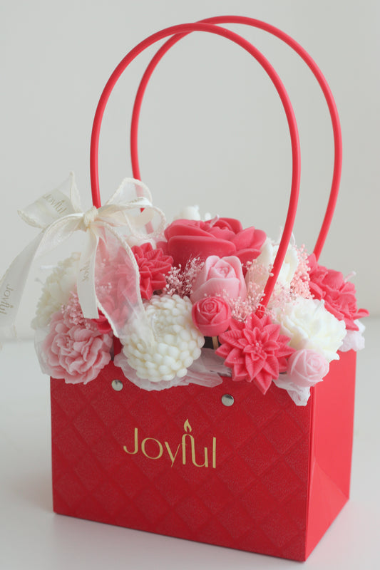 Candle Bouquet – Red & Pink