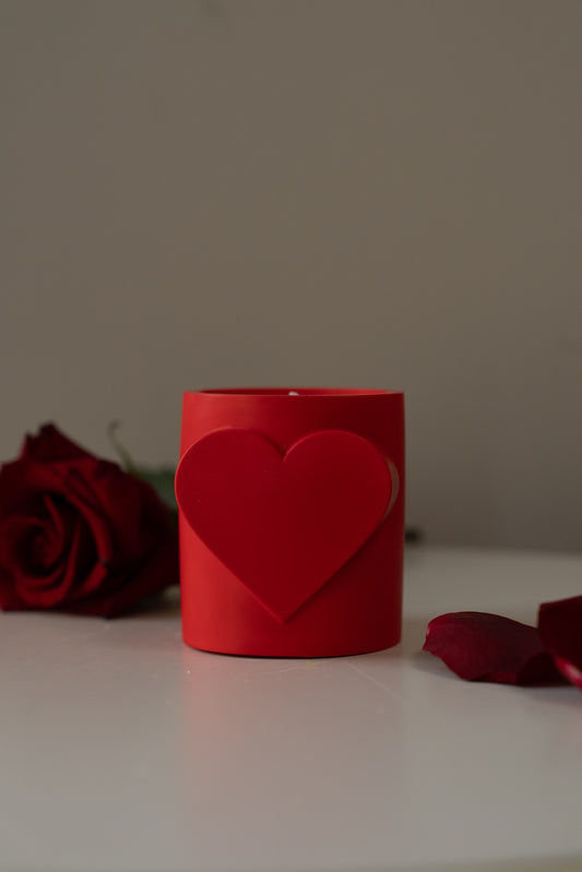 Heart shaped Candle Jar