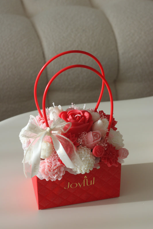 Candle Bouquet – Red & Pink