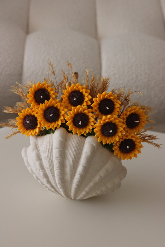 Sunflower Shell Arrangement 🌻
