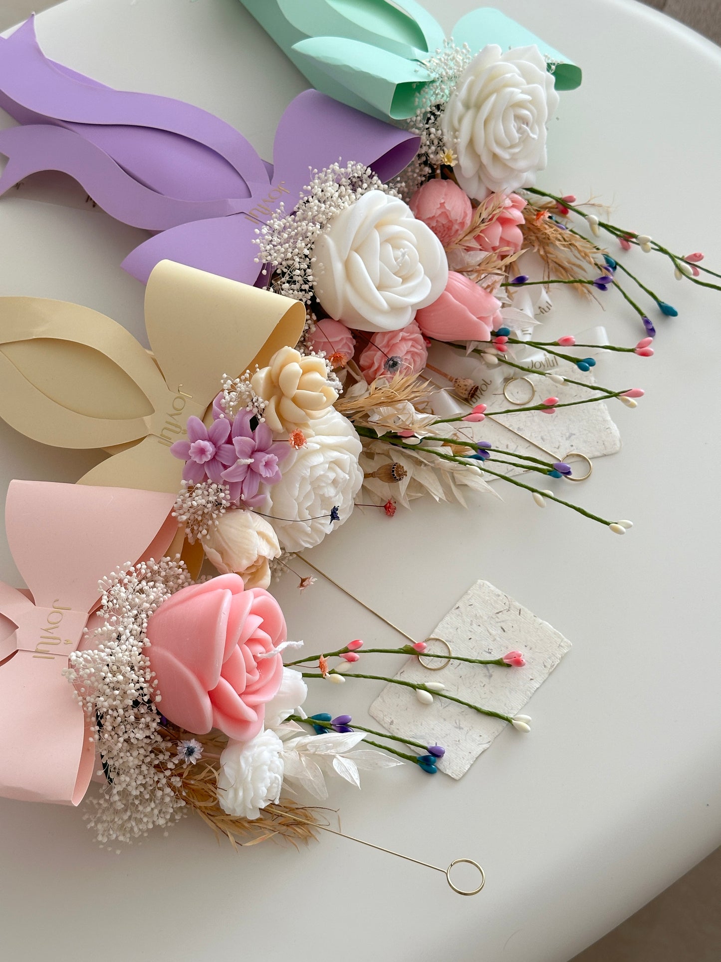 Bloom Charm Arrangement — Mint Serenity