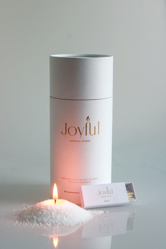 Pearled Candle - White