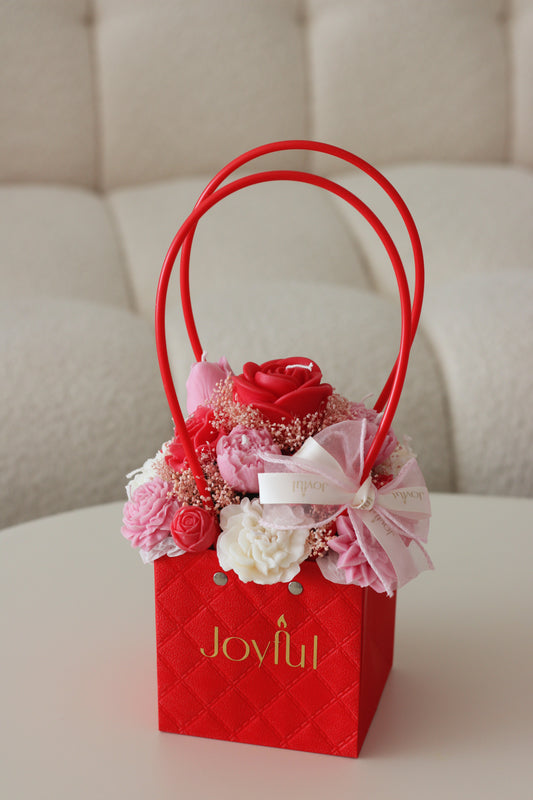 Candle Bouquet – Red & Pink (Petite)