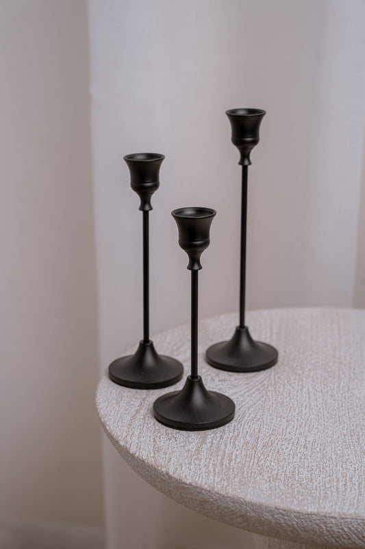 Premium Candle Holders - Black